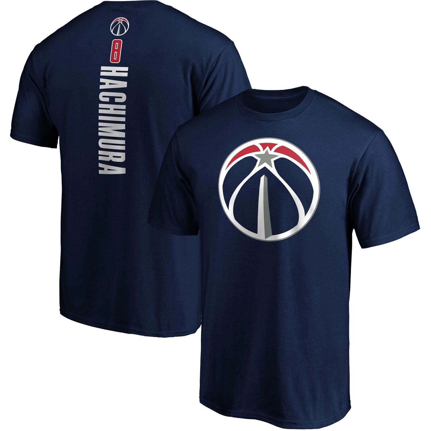 Мужская футболка темно-синего цвета с логотипом команды Rui Hachimura Washington Wizards Playmaker, имя и номер команды Fanatics, Синий
Мужская футболка темно-синего цвета с логотипом команды Rui Hachimura Washington Wizards Playmaker, имя и номер команды Fanatics, Синий