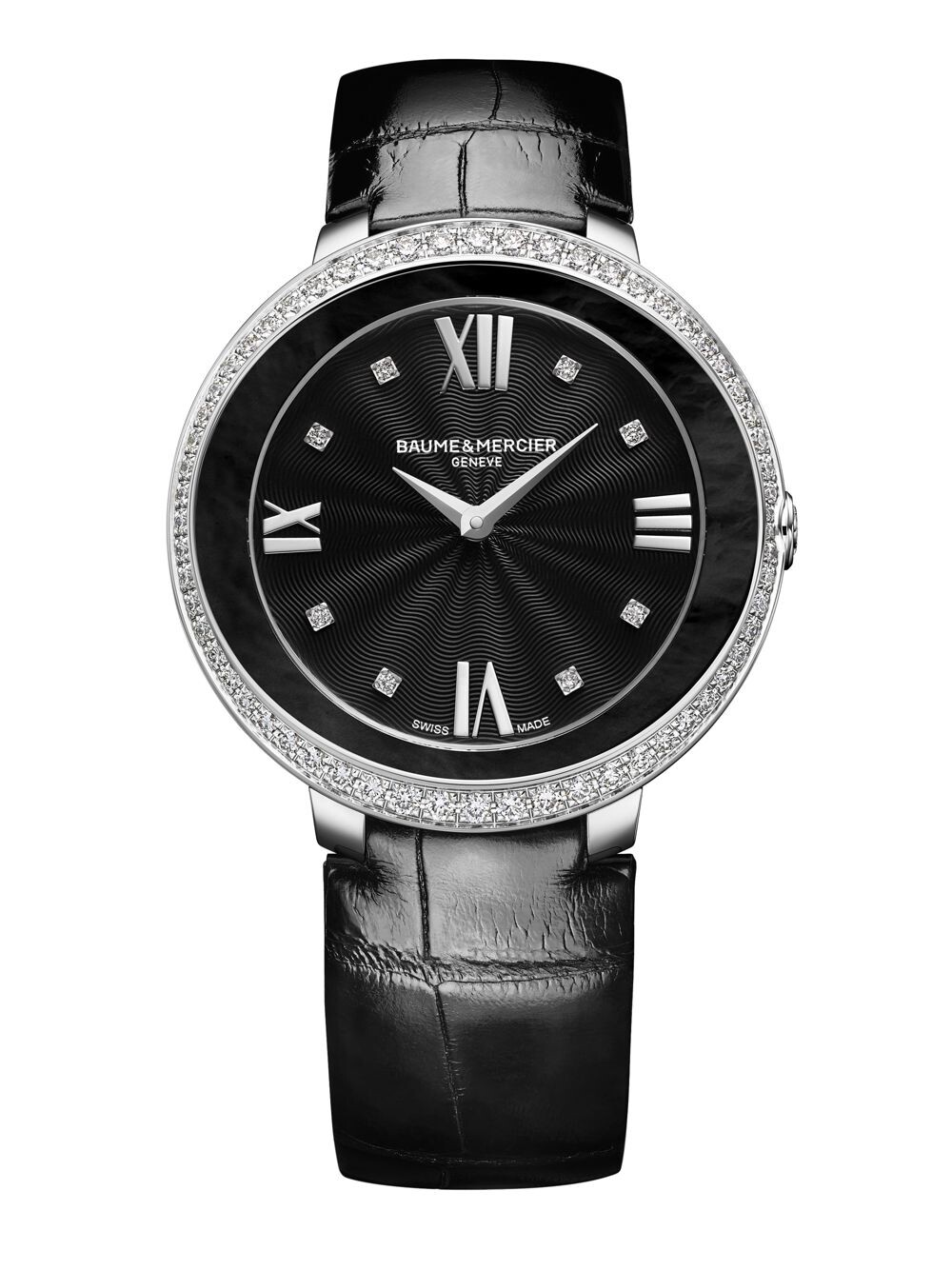 Часы Promesse из нержавеющей стали и ремешка из кожи аллигатора Baume & Mercier, черный
Часы Promesse из нержавеющей стали и ремешка из кожи аллигатора Baume & Mercier, черный