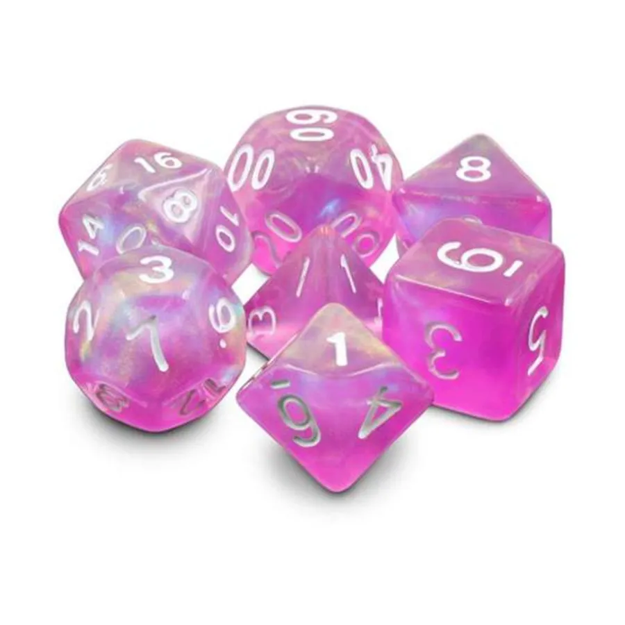 Набор Poly - Dream in Bloom с белым (7), Dice Sets - Resin/Acrylic - Red, Orange, Yellow, & Pink (Foam Brain Games)
Набор Poly - Dream in Bloom с белым (7), Dice Sets - Resin/Acrylic - Red, Orange, Yellow, & Pink (Foam Brain Games)