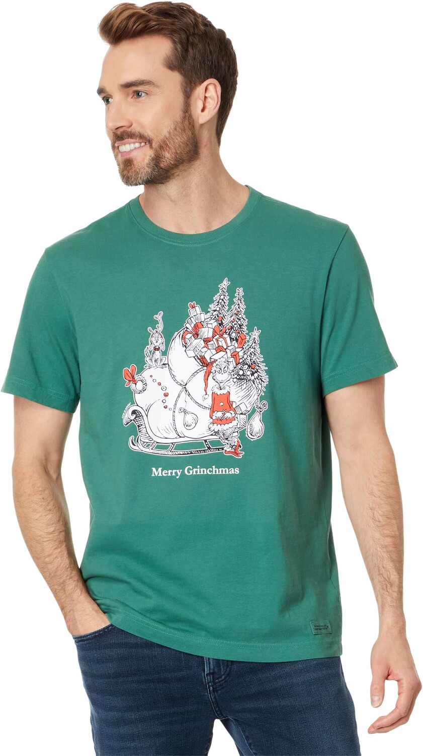 Футболка Crusher с короткими рукавами Merry Grinchmas Sled Life is Good, цвет Spruce Green
Футболка Crusher с короткими рукавами Merry Grinchmas Sled Life is Good, цвет Spruce Green