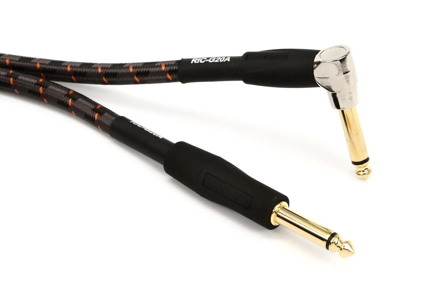 Roland RIC-G20A Gold Series, прямой и угловой инструментальный кабель — 20 футов
Roland RIC-G20A Gold Series, прямой и угловой инструментальный кабель — 20 футов