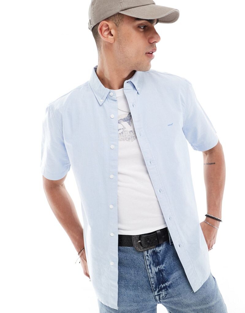 Levi's - Authentic - Голубая оксфордская рубашка с короткими рукавами и логотипом
Levi's - Authentic - Голубая оксфордская рубашка с короткими рукавами и логотипом