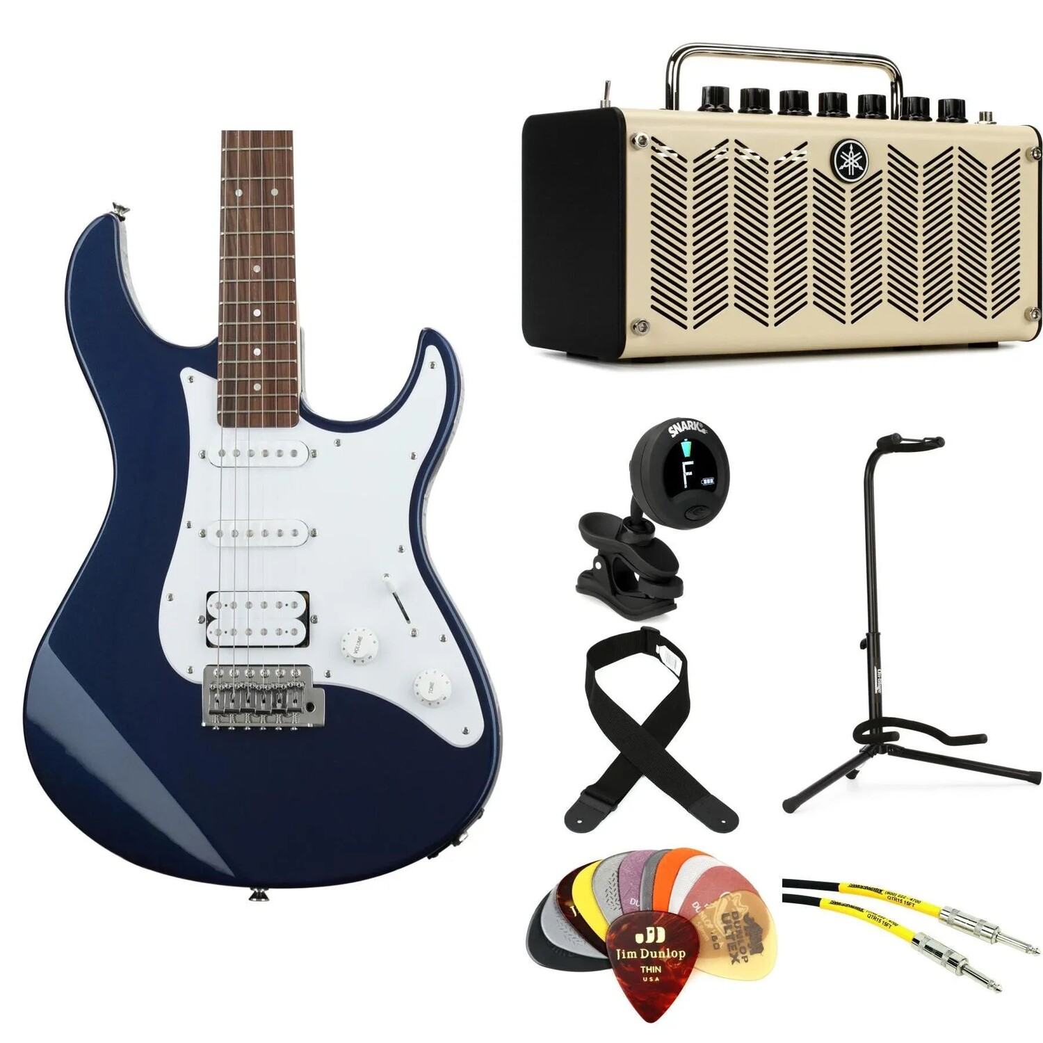 Комплект электрогитары Yamaha PAC012 Pacifica и усилителя THR5 Essentials — синий металлик
Комплект электрогитары Yamaha PAC012 Pacifica и усилителя THR5 Essentials — синий металлик