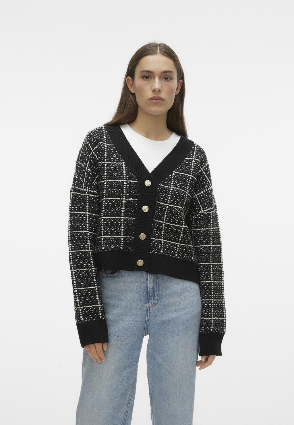 Кардиган Vero Moda VMKIA УКОРОЧЕННЫЙ КАРДИГАН С V-образным вырезом, цвет black/birch
Кардиган Vero Moda VMKIA УКОРОЧЕННЫЙ КАРДИГАН С V-образным вырезом, цвет black/birch