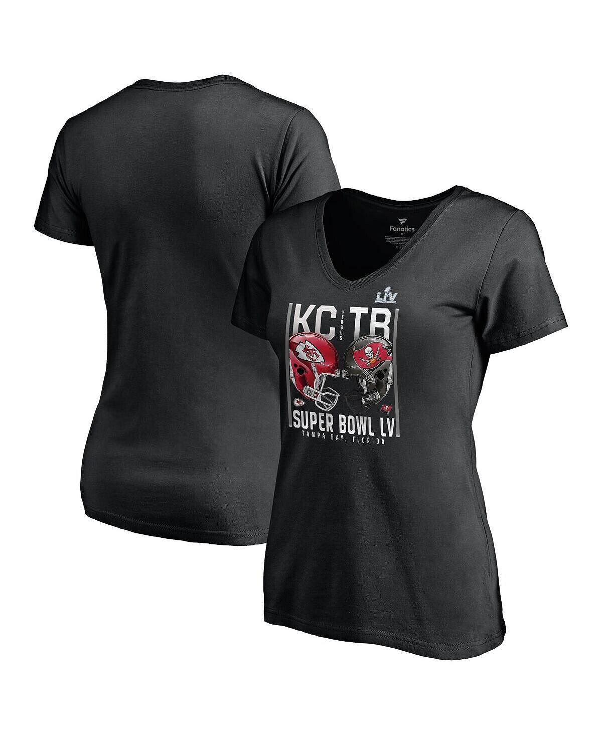 Женская черная фирменная футболка Tampa Bay Buccaneers vs. Kansas City Chiefs Super Bowl LV Matchup Plus Size Play Clock с v-образным вырезом Fanatics, черный
Женская черная фирменная футболка Tampa Bay Buccaneers vs. Kansas City Chiefs Super Bowl LV Matchup Plus Size Play Clock с v-образным вырезом Fanatics, черный