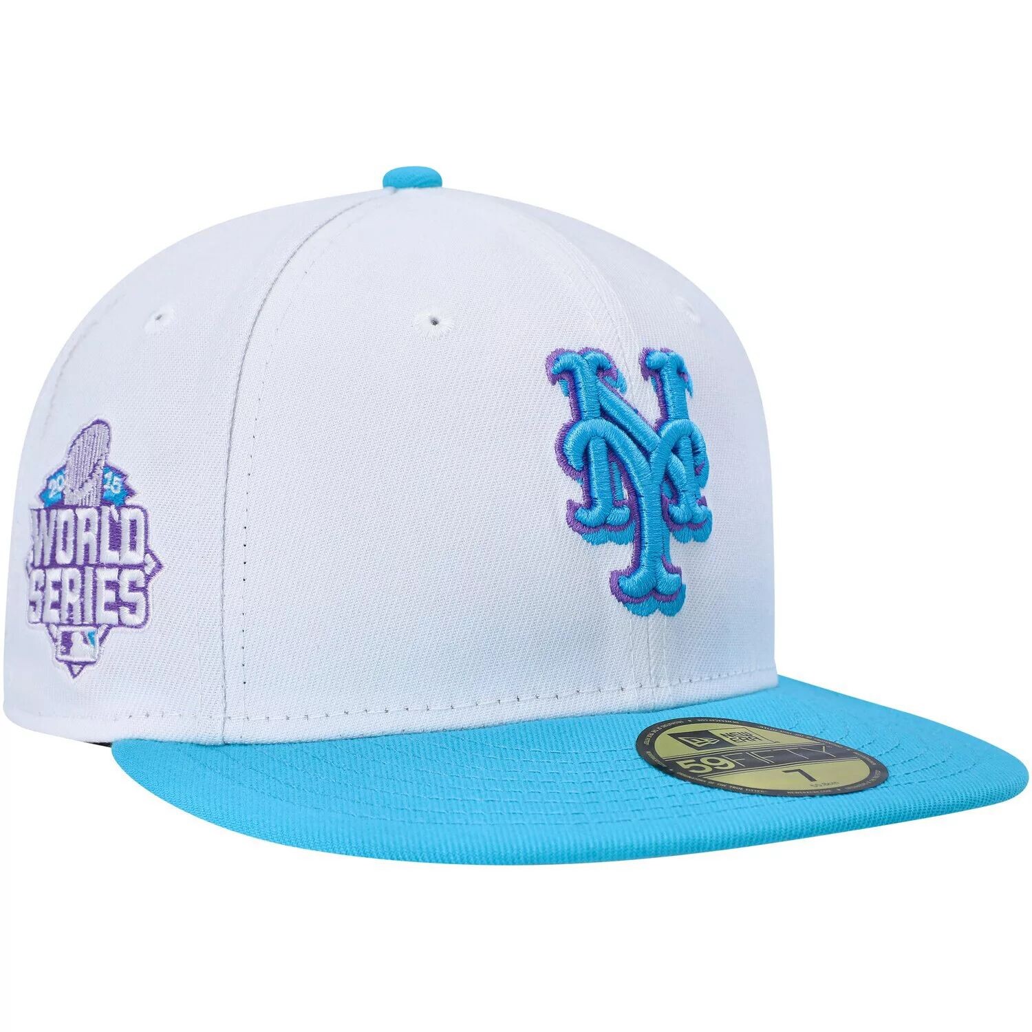 Мужская приталенная кепка New Era White New York Mets 2015 World Series Vice 59FIFTY
Мужская приталенная кепка New Era White New York Mets 2015 World Series Vice 59FIFTY