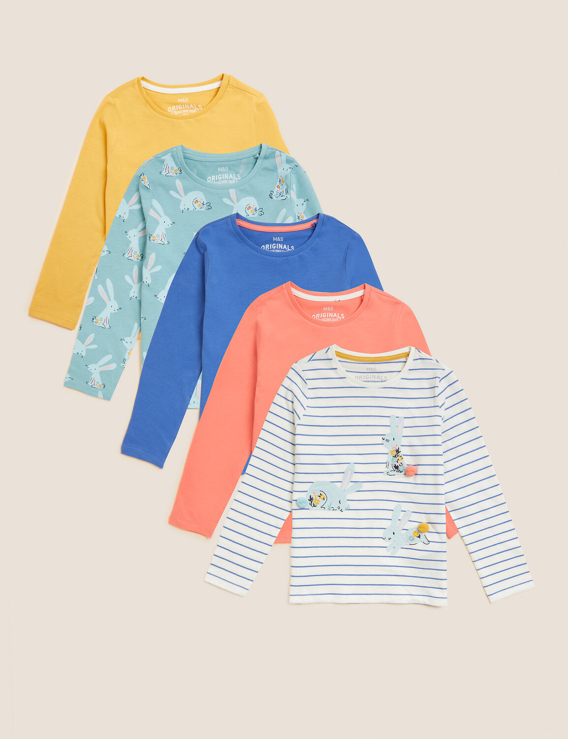 5 пар топов с кроликом и однотонных топов из чистого хлопка (2–7 лет) Marks & Spencer, мульти
5 пар топов с кроликом и однотонных топов из чистого хлопка (2–7 лет) Marks & Spencer, мульти