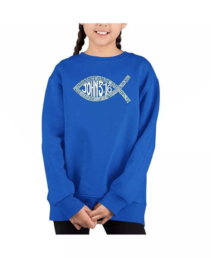 Толстовка с круглым вырезом для девочек John 3:16 Fish символ Word Art La Pop Art, красный
Толстовка с круглым вырезом для девочек John 3:16 Fish символ Word Art La Pop Art, красный