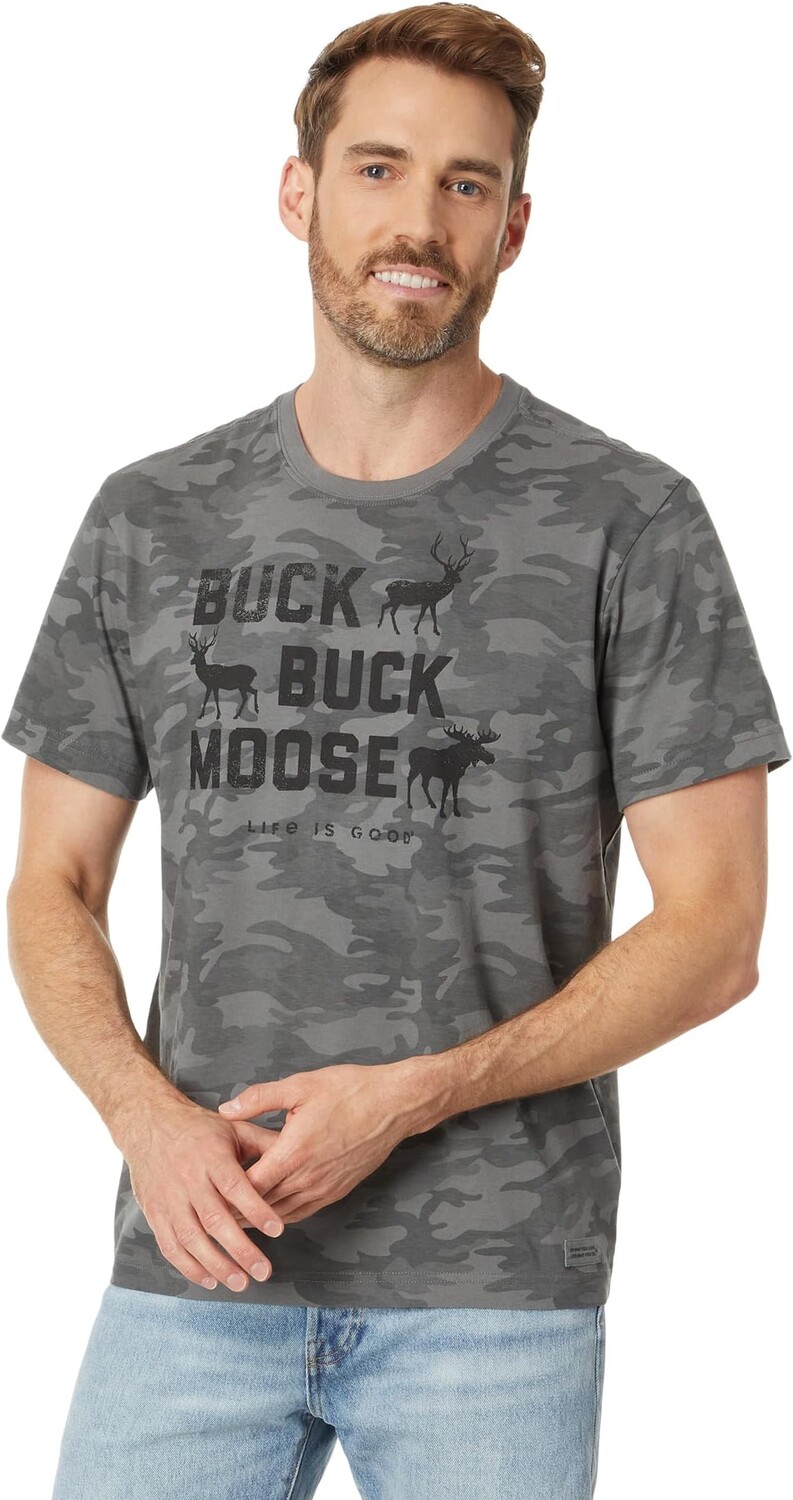 Футболка Buck Buck Moose с короткими рукавами Crusher Life is Good, цвет Gray Camo
Футболка Buck Buck Moose с короткими рукавами Crusher Life is Good, цвет Gray Camo