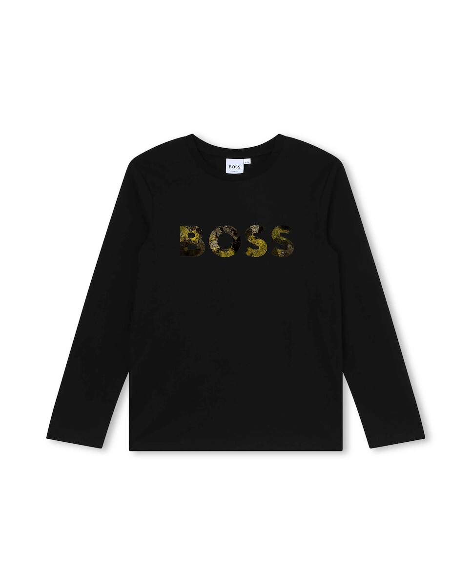 Футболка для мальчика с длинными рукавами и логотипом спереди BOSS Kidswear, черный
Футболка для мальчика с длинными рукавами и логотипом спереди BOSS Kidswear, черный