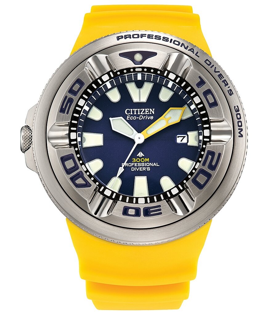 Мужские аналоговые часы Citizen Promaster Dive Ecozilla с желтым ремешком, желтый
Мужские аналоговые часы Citizen Promaster Dive Ecozilla с желтым ремешком, желтый