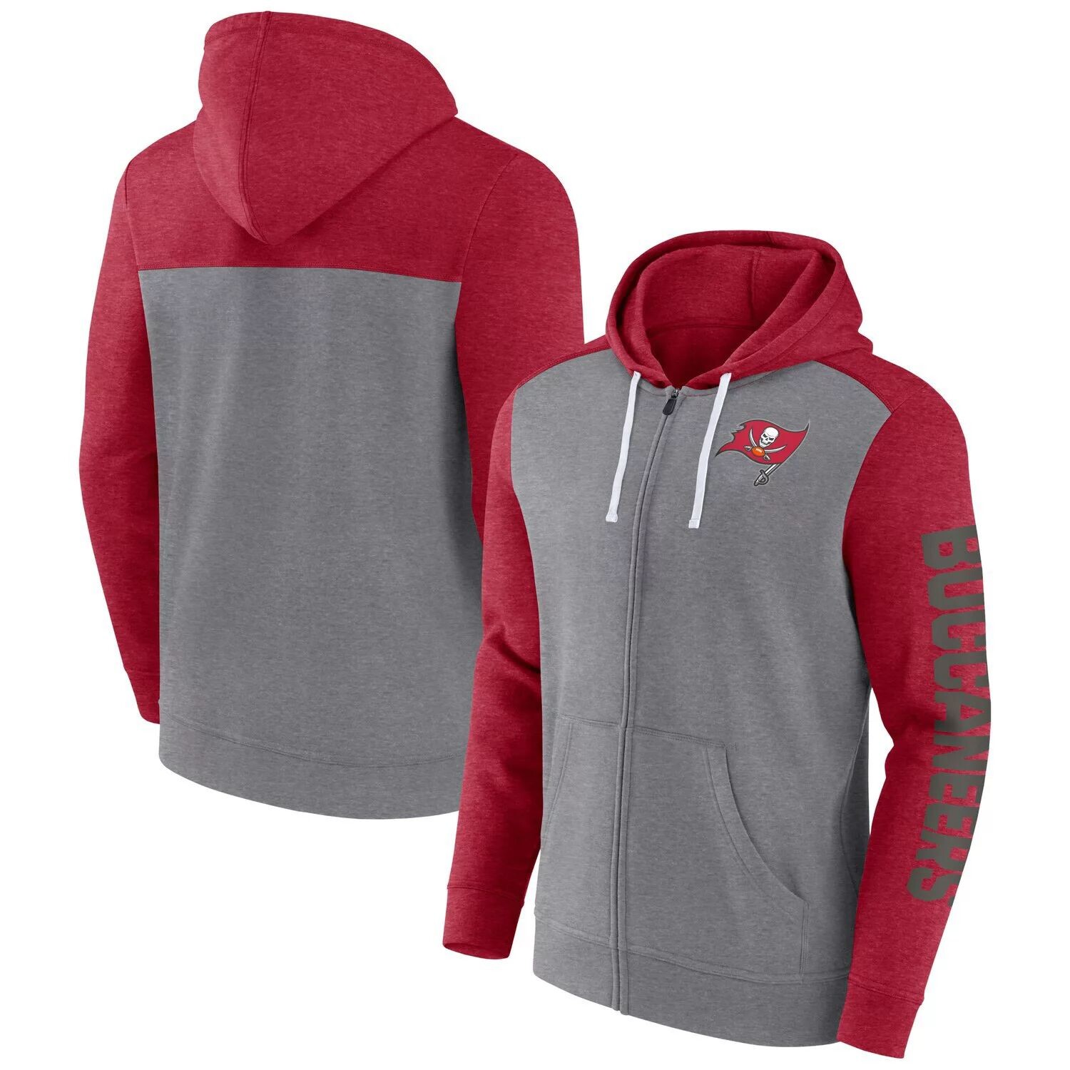 Мужская толстовка с капюшоном на молнии во всю длину с логотипом Fanatics Heather Grey Tampa Bay Buccaneers Down and Distance
Мужская толстовка с капюшоном на молнии во всю длину с логотипом Fanatics Heather Grey Tampa Bay Buccaneers Down and Distance