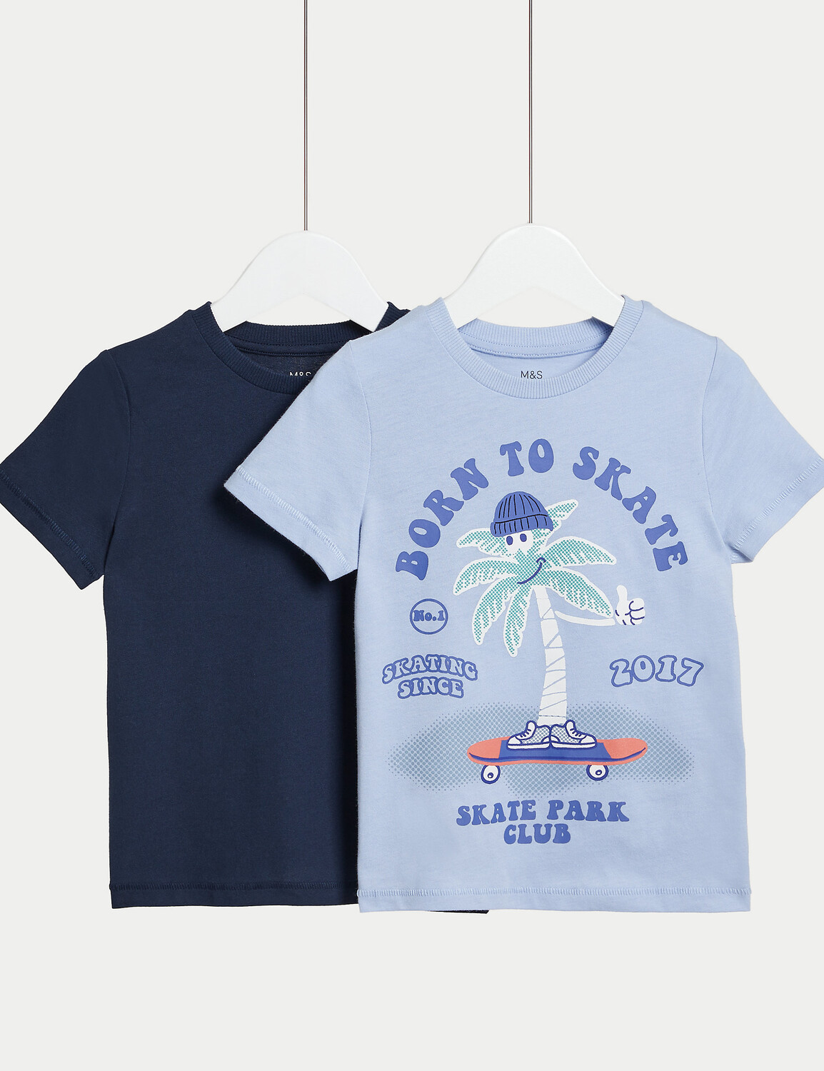 2 пары однотонных футболок из чистого хлопка (2–8 лет) Marks & Spencer, синий микс
2 пары однотонных футболок из чистого хлопка (2–8 лет) Marks & Spencer, синий микс