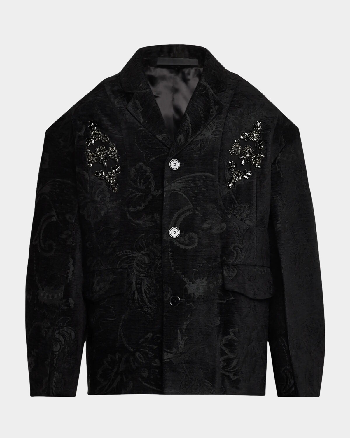 Мужская гобеленовая куртка свободного кроя с украшением Simone Rocha, цвет Black/Jet
Мужская гобеленовая куртка свободного кроя с украшением Simone Rocha, цвет Black/Jet