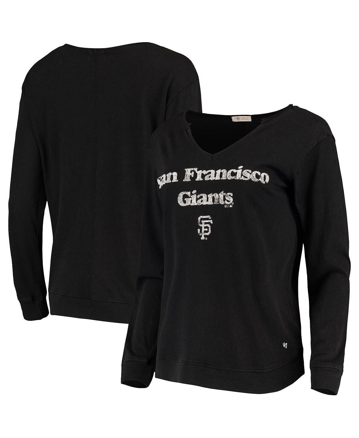 Черная женская футболка с длинным рукавом San Francisco Giants Gamma Notch Neck '47 Brand, черный
Черная женская футболка с длинным рукавом San Francisco Giants Gamma Notch Neck '47 Brand, черный