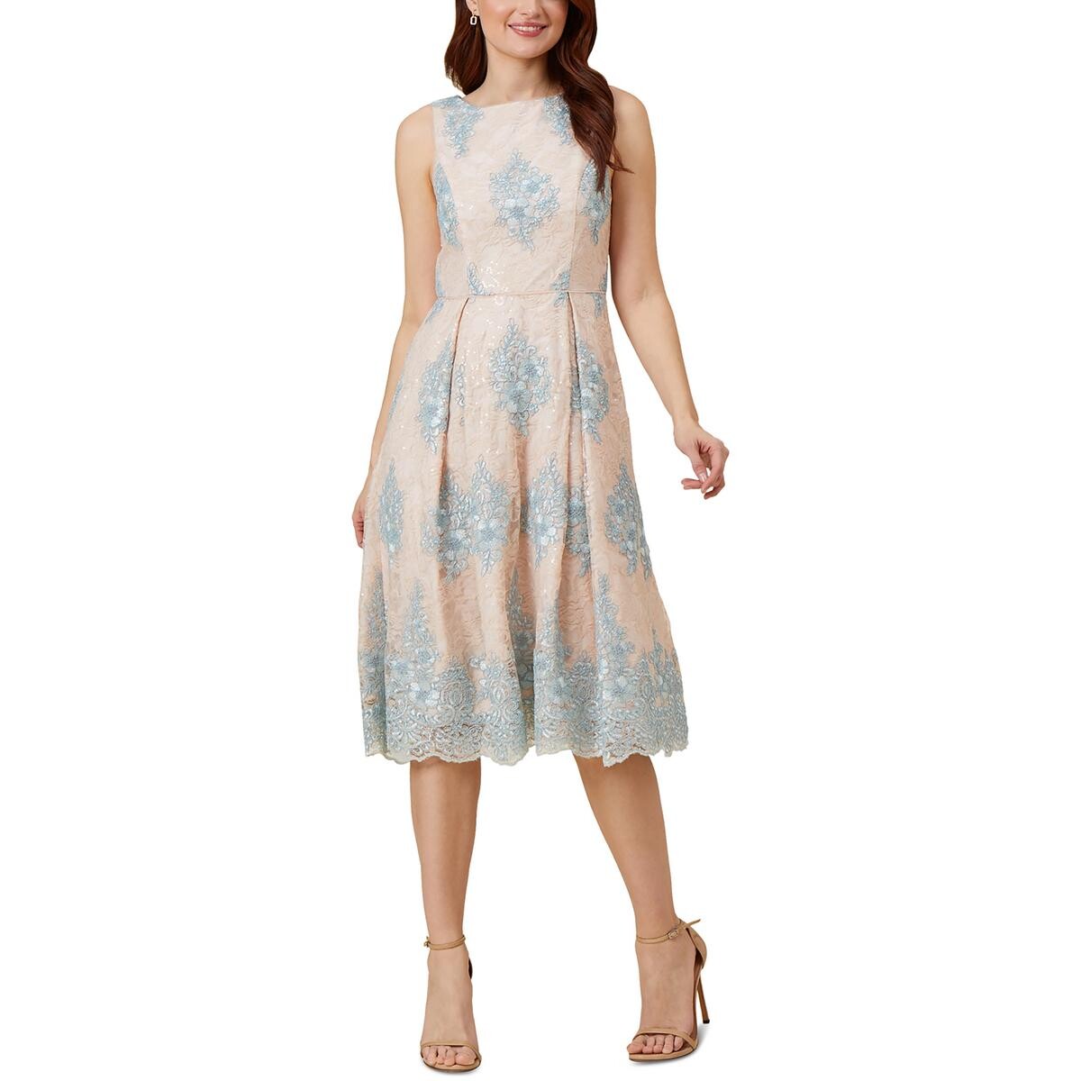 Женское платье миди с вышивкой и расклешенным силуэтом Adrianna Papell, цвет Light Blue Floral
Женское платье миди с вышивкой и расклешенным силуэтом Adrianna Papell, цвет Light Blue Floral