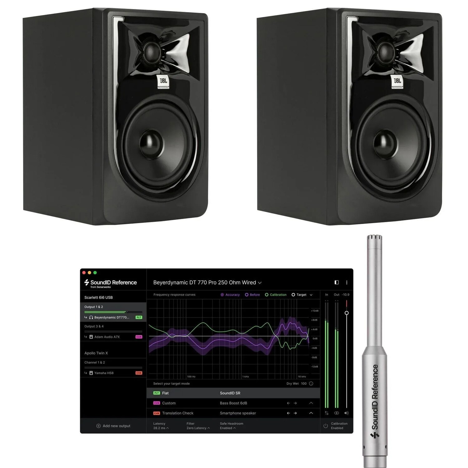 Пара 5-дюймовых активных студийных мониторов JBL 305P MkII и комплект программного обеспечения для калибровки
Пара 5-дюймовых активных студийных мониторов JBL 305P MkII и комплект программного обеспечения для калибровки