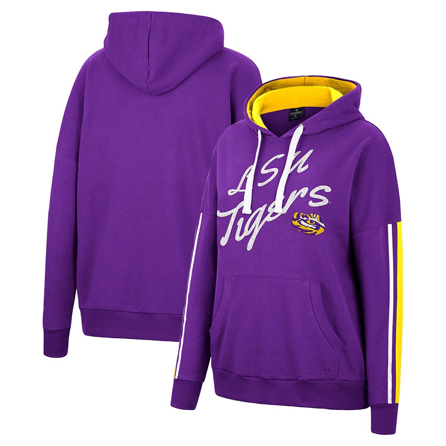 Женский пуловер с капюшоном Colosseum Purple LSU Tigers Serena и длинными рукавами в полоску с v-образным вырезом Colosseum
Женский пуловер с капюшоном Colosseum Purple LSU Tigers Serena и длинными рукавами в полоску с v-образным вырезом Colosseum