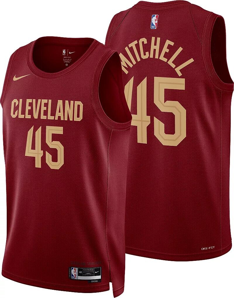 Мужская футболка Nike Cleveland Cavaliers Donovan Mitchell № 45 красная Dri-FIT Swingman
Мужская футболка Nike Cleveland Cavaliers Donovan Mitchell № 45 красная Dri-FIT Swingman