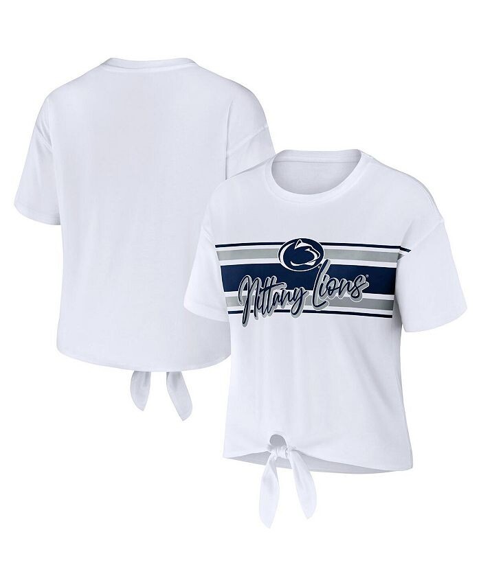 Женская белая укороченная футболка с узлом в полоску спереди Penn State Nittany Lions WEAR by Erin Andrews, белый
Женская белая укороченная футболка с узлом в полоску спереди Penn State Nittany Lions WEAR by Erin Andrews, белый
