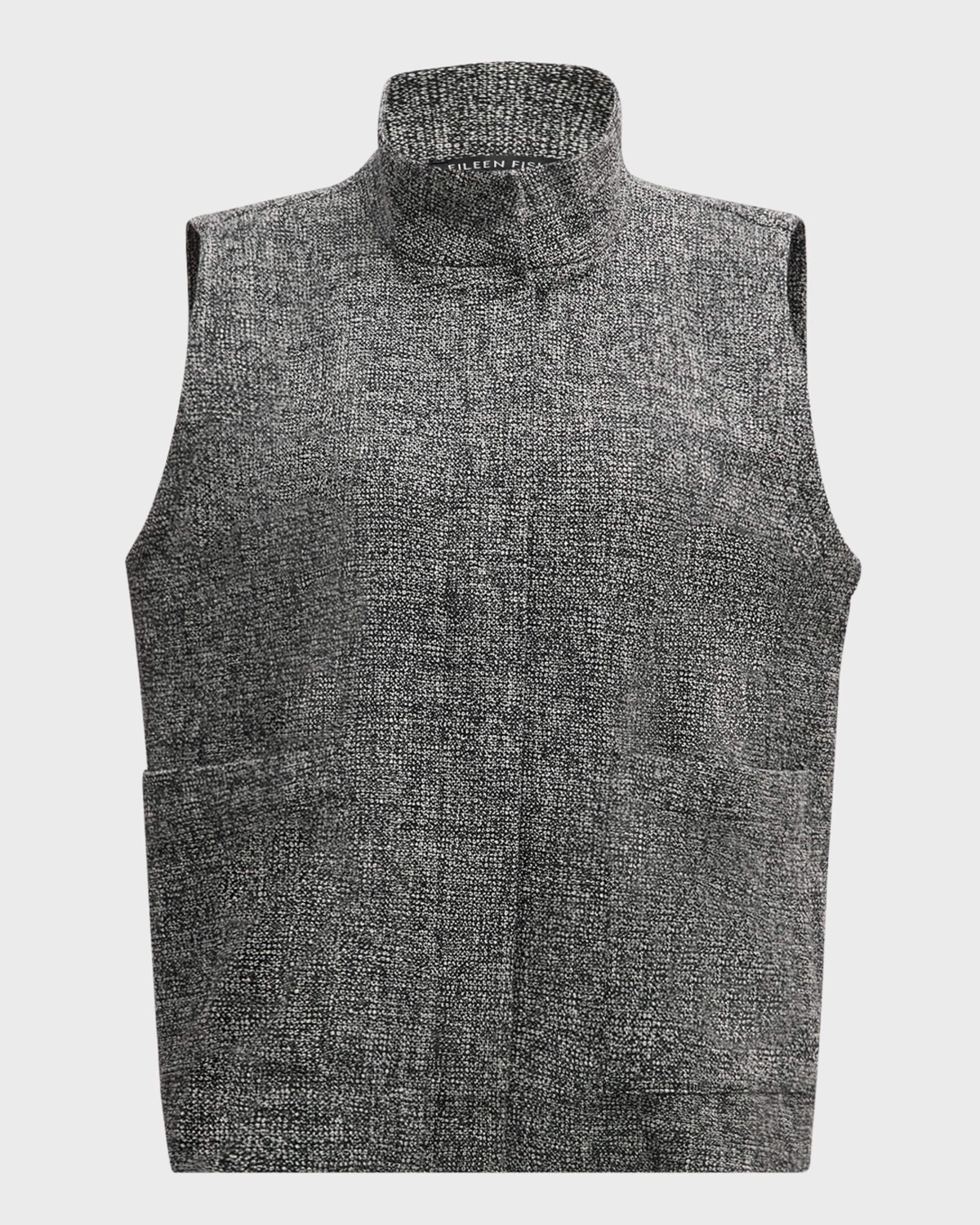 Твидовый жилет из органического хлопка с воротником-стойкой Eileen Fisher, черно-белый
Твидовый жилет из органического хлопка с воротником-стойкой Eileen Fisher, черно-белый