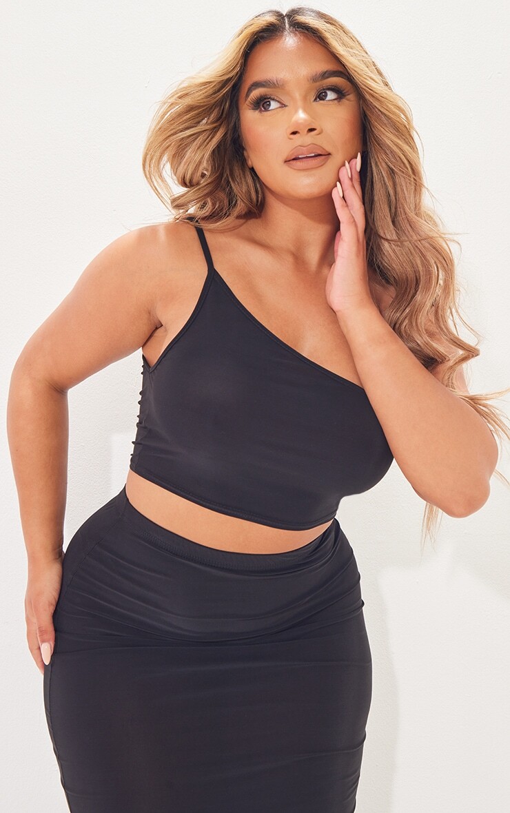 PrettyLittleThing Черный облегающий асимметричный укороченный топ на одно плечо Shape
PrettyLittleThing Черный облегающий асимметричный укороченный топ на одно плечо Shape