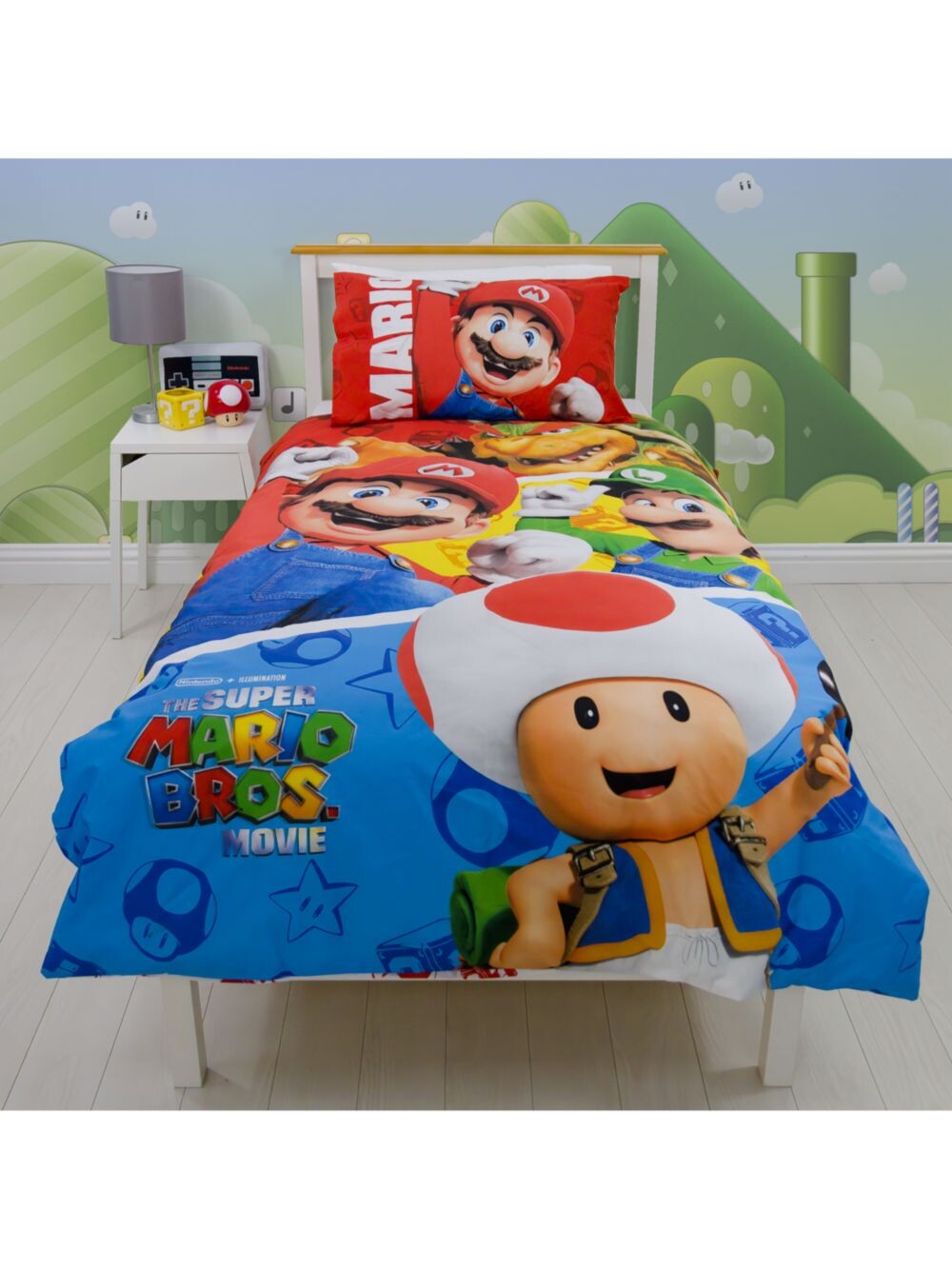 Двусторонний комплект пододеяльника и наволочки Super Mario Bros., одиночный комплект
Двусторонний комплект пододеяльника и наволочки Super Mario Bros., одиночный комплект