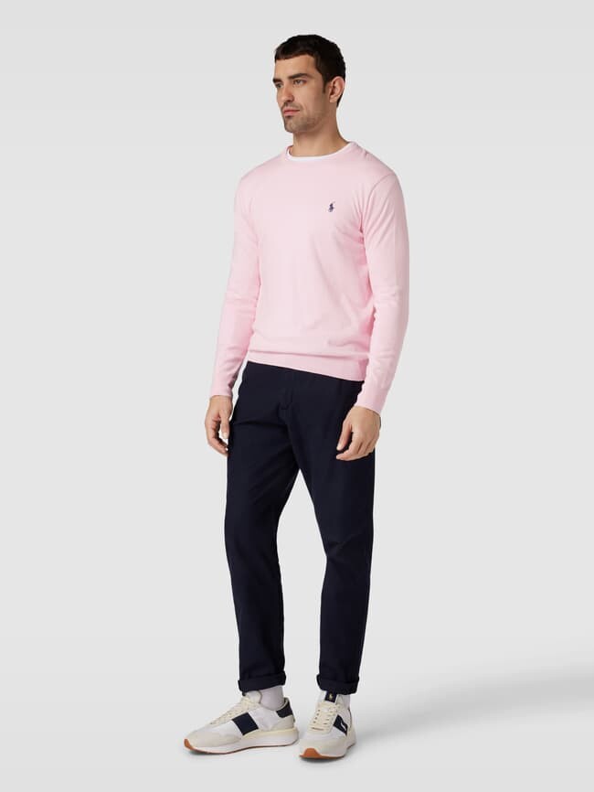 Трикотажный свитер приталенного кроя с пришитыми этикетками Polo Ralph Lauren, розовый
Трикотажный свитер приталенного кроя с пришитыми этикетками Polo Ralph Lauren, розовый