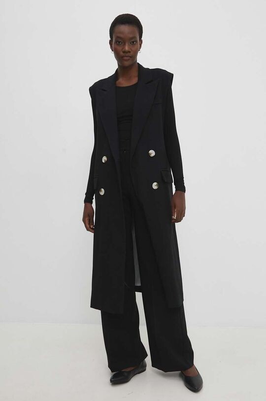 Жилет без рукавов Answear Lab, черный 
Жилет без рукавов Answear Lab, черный