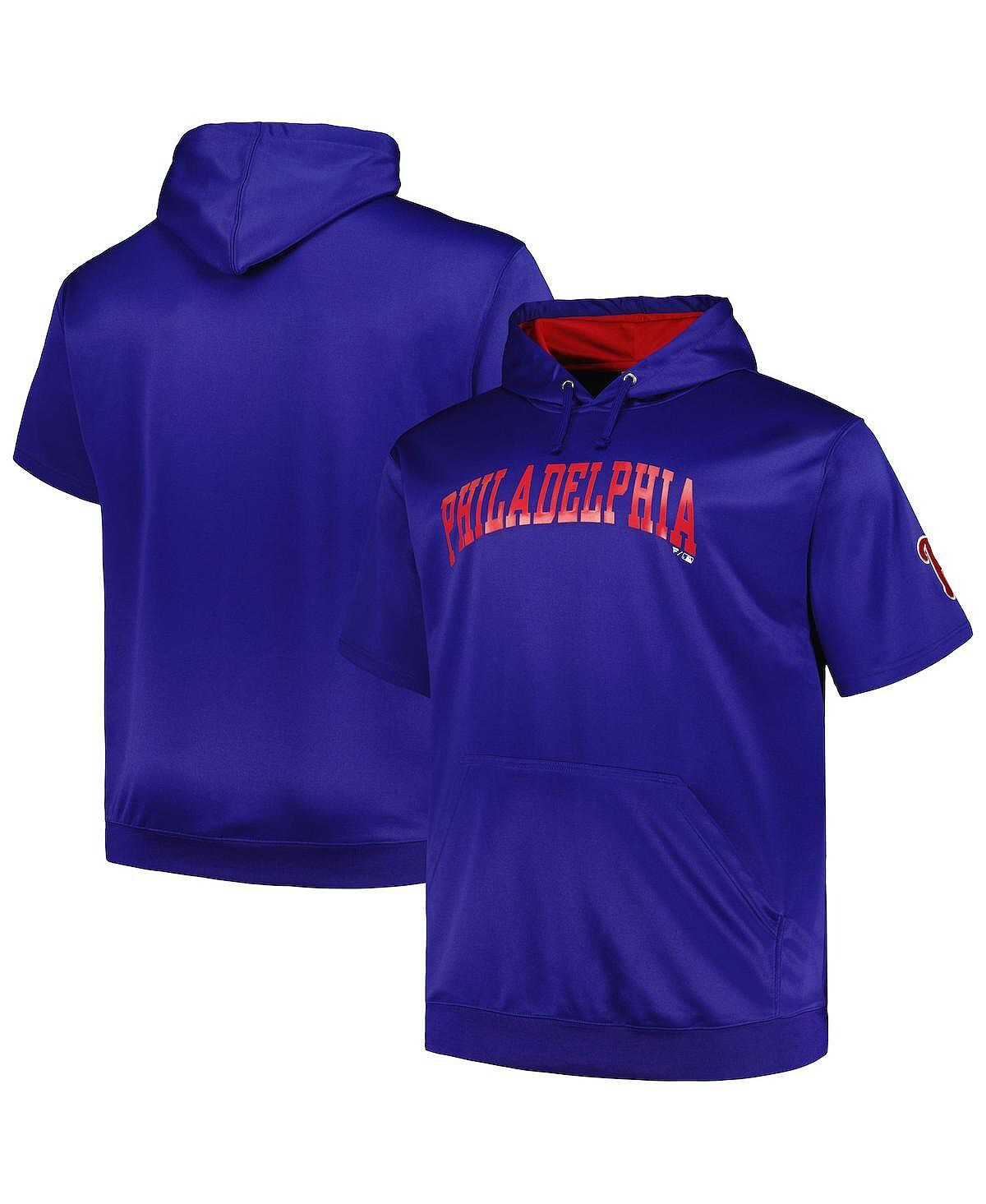 Мужской пуловер с капюшоном и короткими рукавами Royal Philadelphia Phillies Big and Tall Contrast Profile
Мужской пуловер с капюшоном и короткими рукавами Royal Philadelphia Phillies Big and Tall Contrast Profile