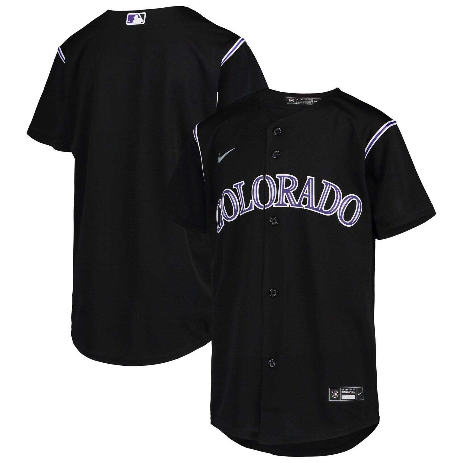 Молодежная футболка Nike Black Colorado Rockies Альтернативная реплика команды Nike
Молодежная футболка Nike Black Colorado Rockies Альтернативная реплика команды Nike