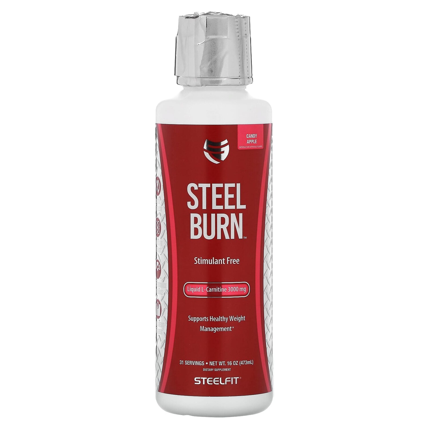 Steel Burn, жидкий L-карнитин, карамельное яблоко, 3000 мг, 473 мл (16 унций), SteelFit
Steel Burn, жидкий L-карнитин, карамельное яблоко, 3000 мг, 473 мл (16 унций), SteelFit