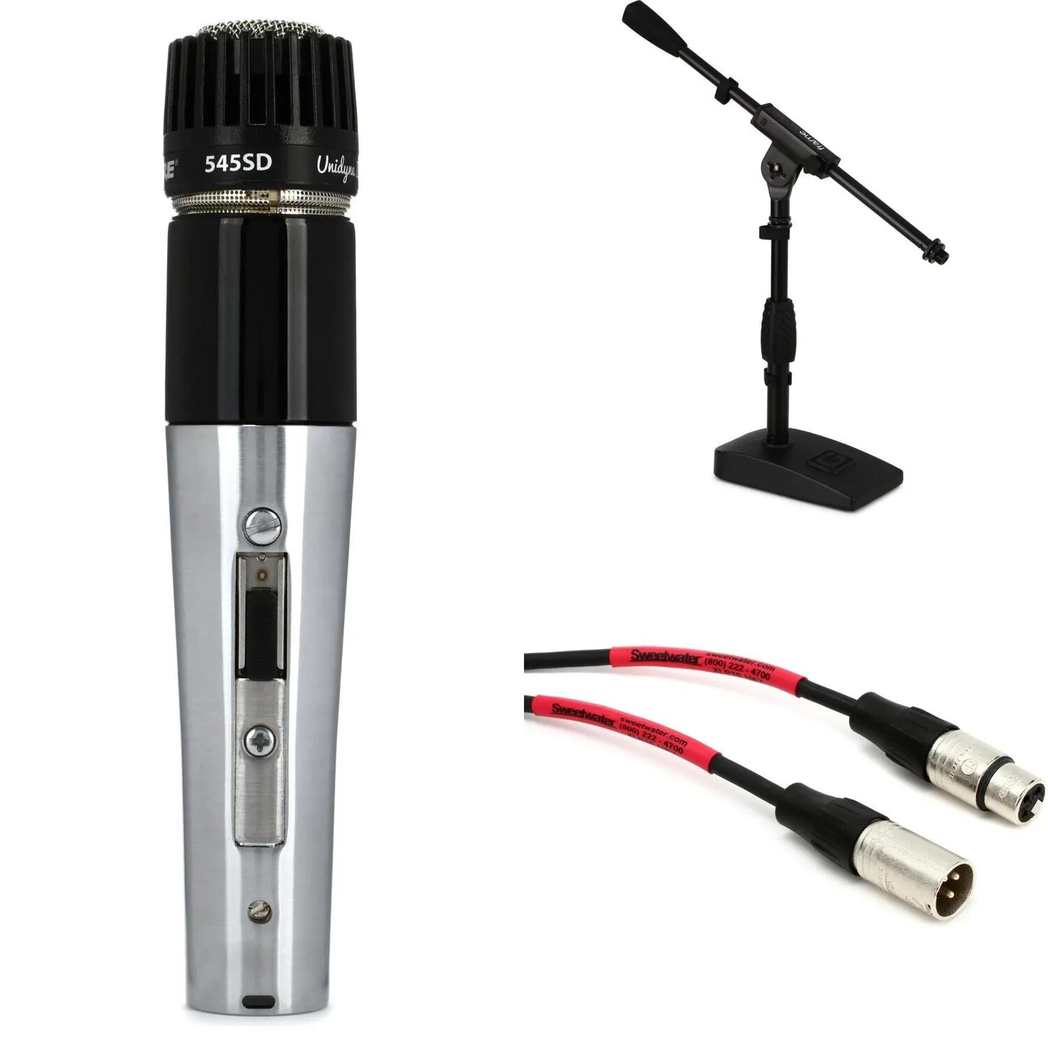 Комплект кардиоидного динамического инструментального микрофона Shure 545SD со стойкой и кабелем
Комплект кардиоидного динамического инструментального микрофона Shure 545SD со стойкой и кабелем