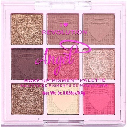 Палитра пигментов для макияжа I Heart Revolution Fantasy Angel, 9 оттенков, 7,2G, Revolution Beauty
Палитра пигментов для макияжа I Heart Revolution Fantasy Angel, 9 оттенков, 7,2G, Revolution Beauty