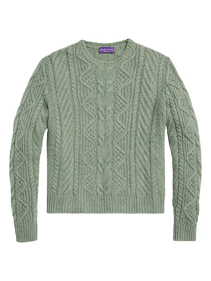 Кашемировый свитер косой вязки с круглым вырезом Ralph Lauren Purple Label, цвет sage melange
Кашемировый свитер косой вязки с круглым вырезом Ralph Lauren Purple Label, цвет sage melange