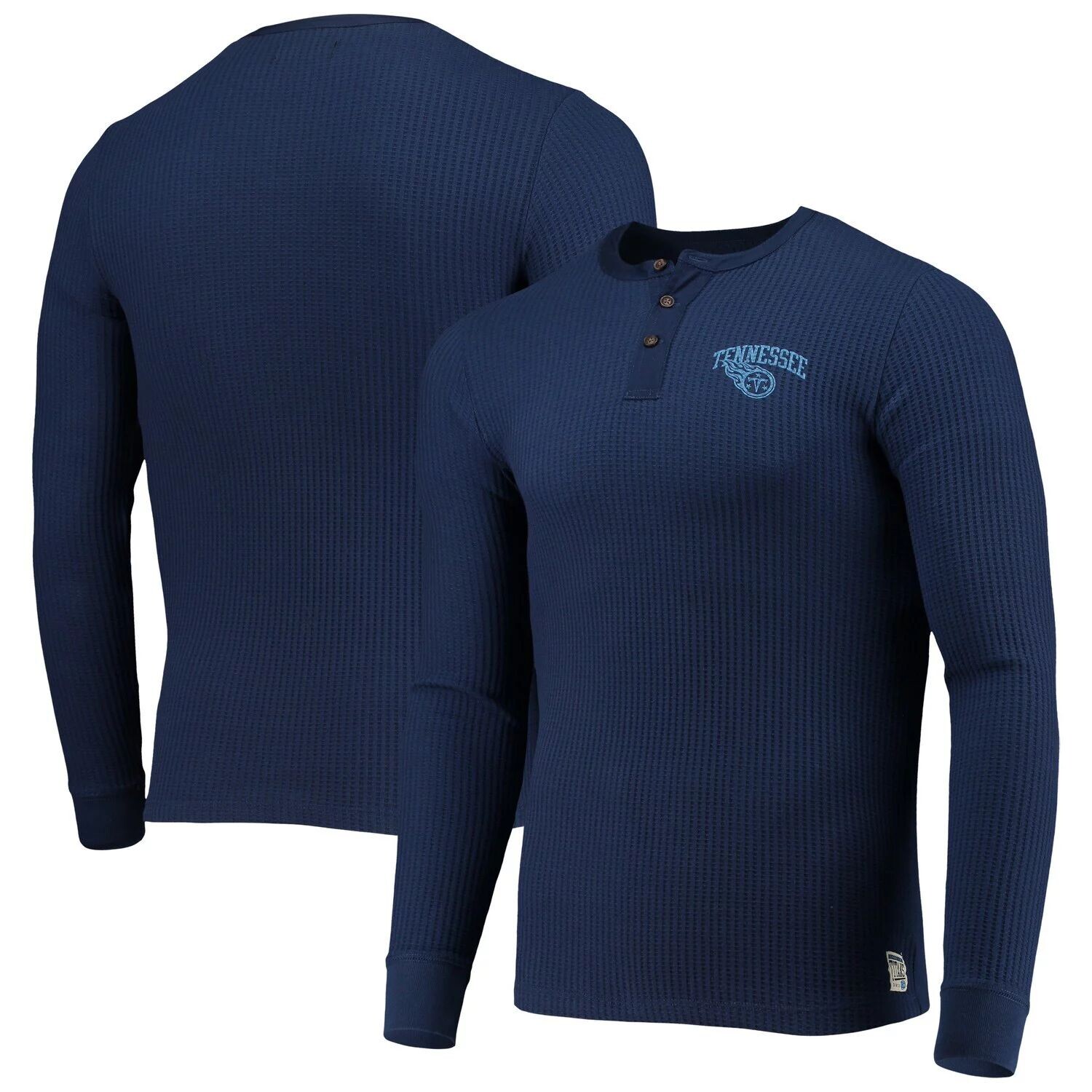 Мужская темно-синяя футболка с длинным рукавом Tennessee Titans Thermal Henley Junk Food
Мужская темно-синяя футболка с длинным рукавом Tennessee Titans Thermal Henley Junk Food