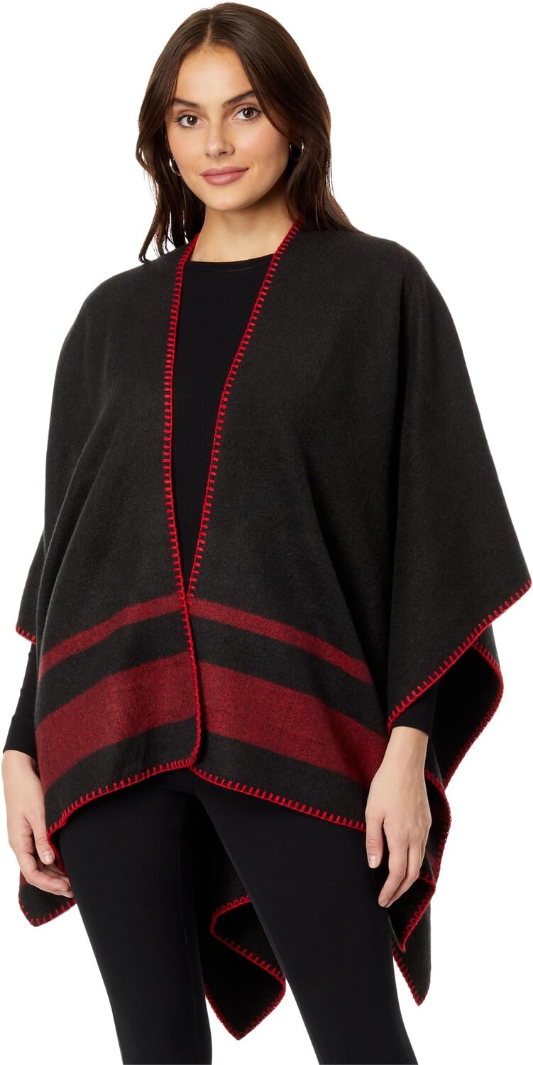 Пончо Recycled Stripe Ruana with Blanket Stitch LAUREN Ralph Lauren, цвет Black/Red
Пончо Recycled Stripe Ruana with Blanket Stitch LAUREN Ralph Lauren, цвет Black/Red