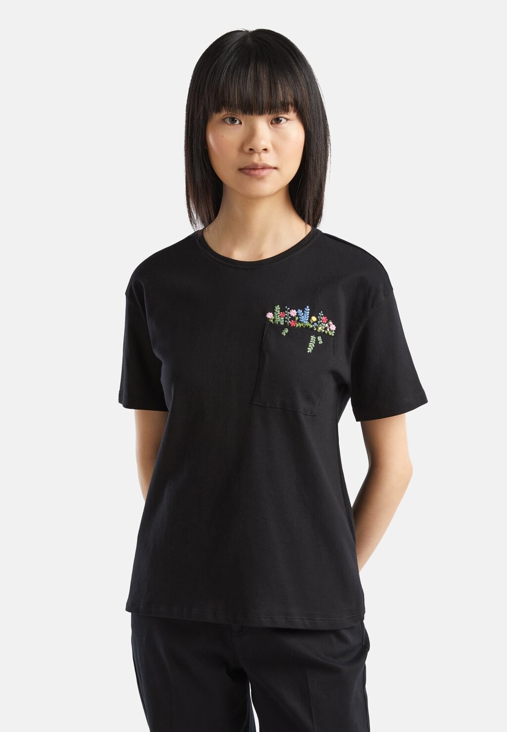 Футболка с принтом WITH POCKET AND EMBROIDERY United Colors of Benetton, цвет black
Футболка с принтом WITH POCKET AND EMBROIDERY United Colors of Benetton, цвет black
