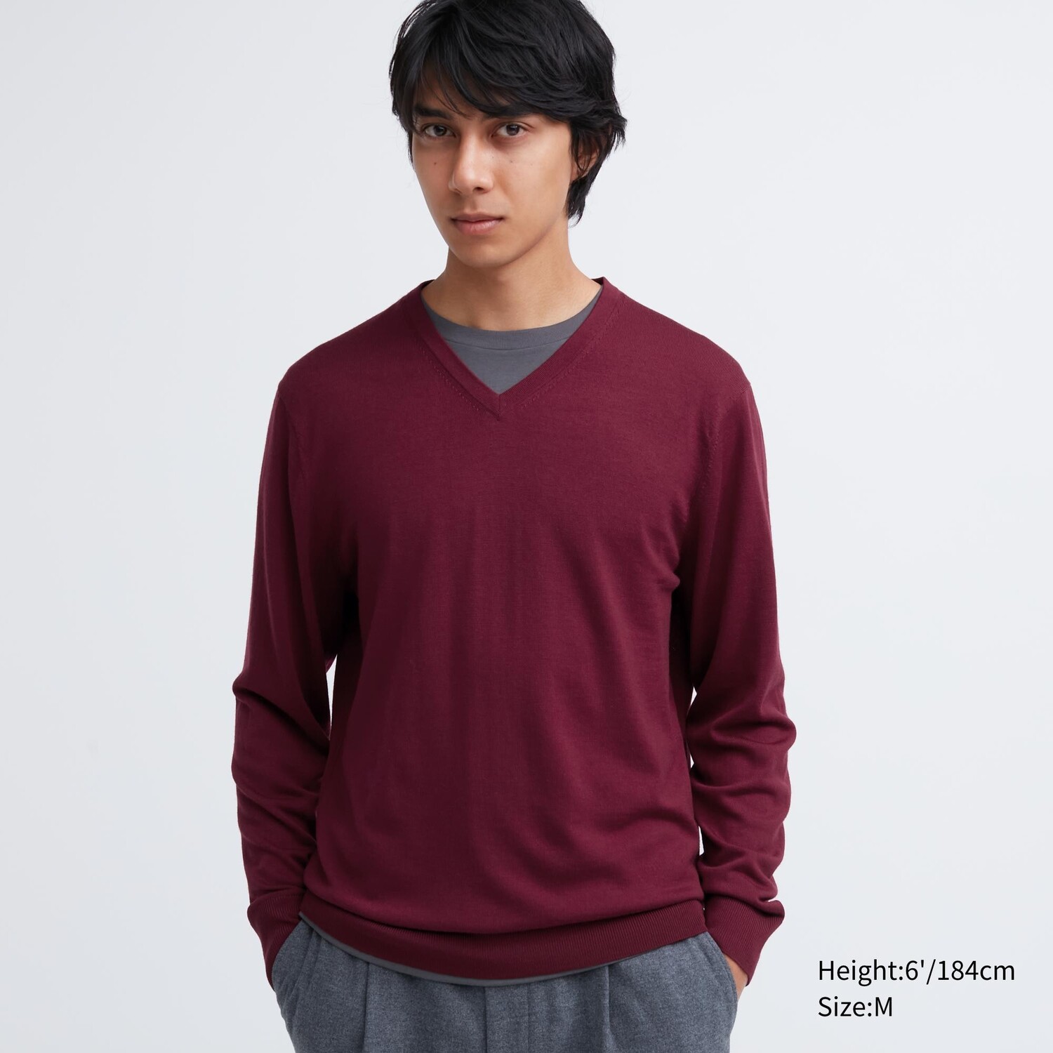 Джемпер из 100% очень тонкой шерсти мериноса с V-образным вырезом Uniqlo, бордовый, Красный
Джемпер из 100% очень тонкой шерсти мериноса с V-образным вырезом Uniqlo, бордовый, Красный