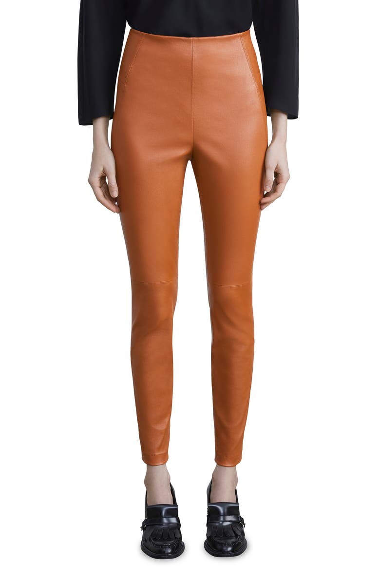 Кожаные брюки-сигареты Greenwich с высокой талией из овечьей кожи LAFAYETTE 148 NEW YORK
Кожаные брюки-сигареты Greenwich с высокой талией из овечьей кожи LAFAYETTE 148 NEW YORK