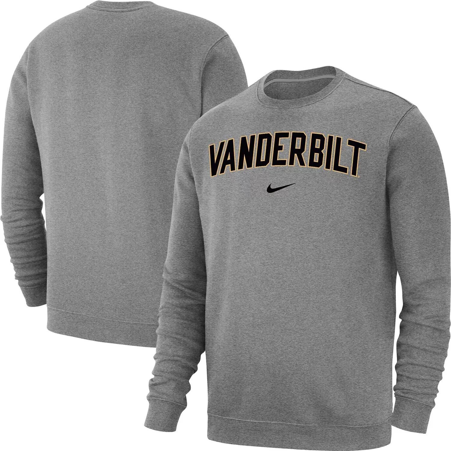 Мужской флисовый пуловер с капюшоном Heather Grey Vanderbilt Commodores Arch Club Nike
Мужской флисовый пуловер с капюшоном Heather Grey Vanderbilt Commodores Arch Club Nike