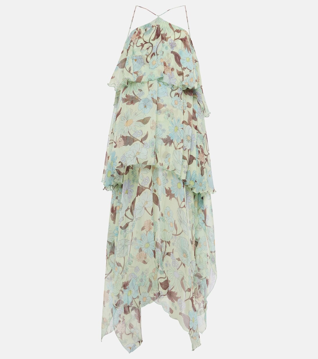Многоярусное шелковое платье макси с принтом Stella Mccartney, мультиколор
Многоярусное шелковое платье макси с принтом Stella Mccartney, мультиколор