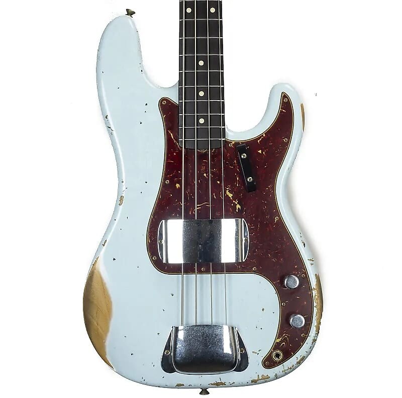 Басс гитара Fender Custom Shop Heavy relic ’63 P bass - Sonic Blue - 8.5 lbs - serial# 133081
Басс гитара Fender Custom Shop Heavy relic ’63 P bass - Sonic Blue - 8.5 lbs - serial# 133081
