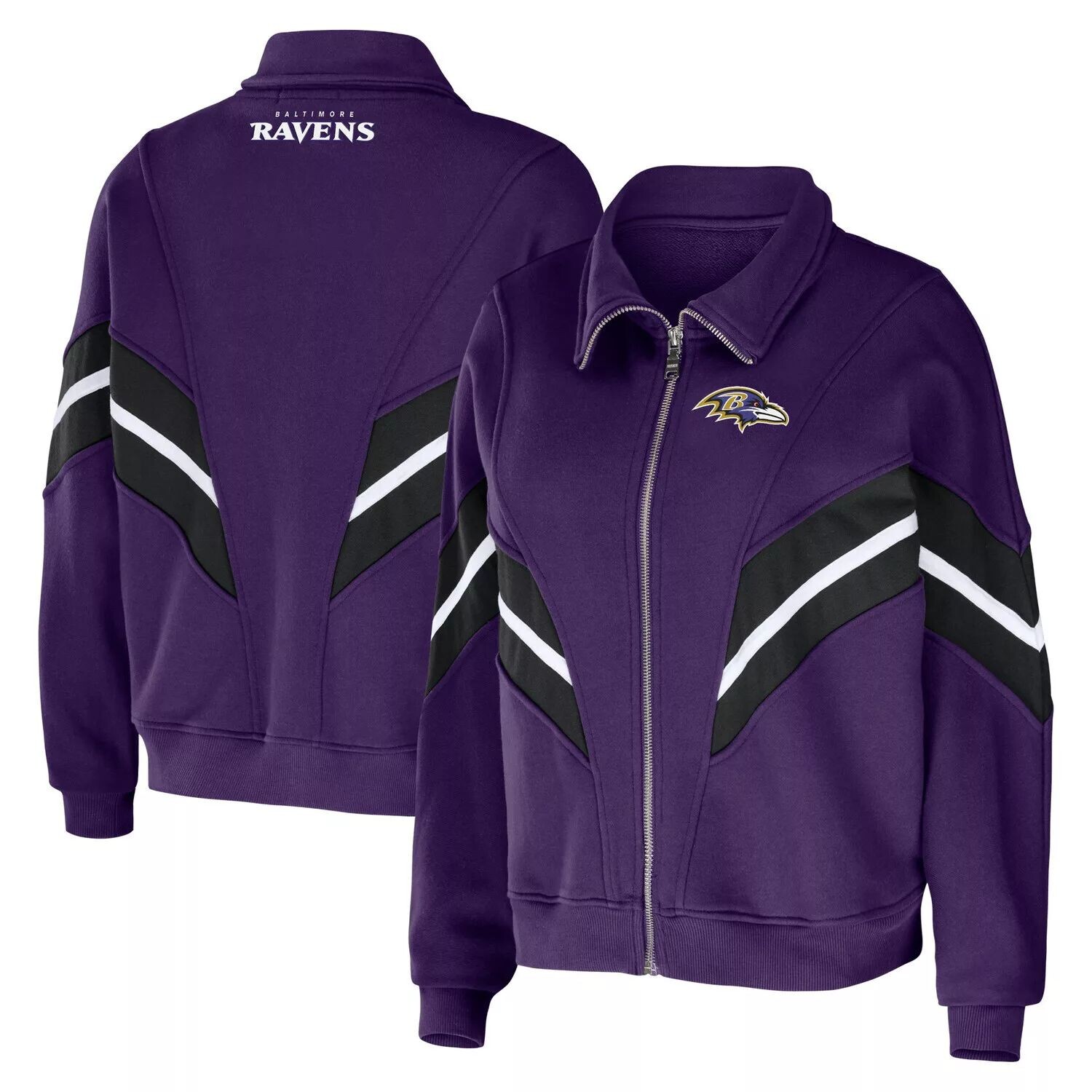 Женская WEAR by Erin Andrews Фиолетовая куртка Baltimore Ravens размера плюс с молнией во всю длину в полоску пряжи, Фиолетовый
Женская WEAR by Erin Andrews Фиолетовая куртка Baltimore Ravens размера плюс с молнией во всю длину в полоску пряжи, Фиолетовый