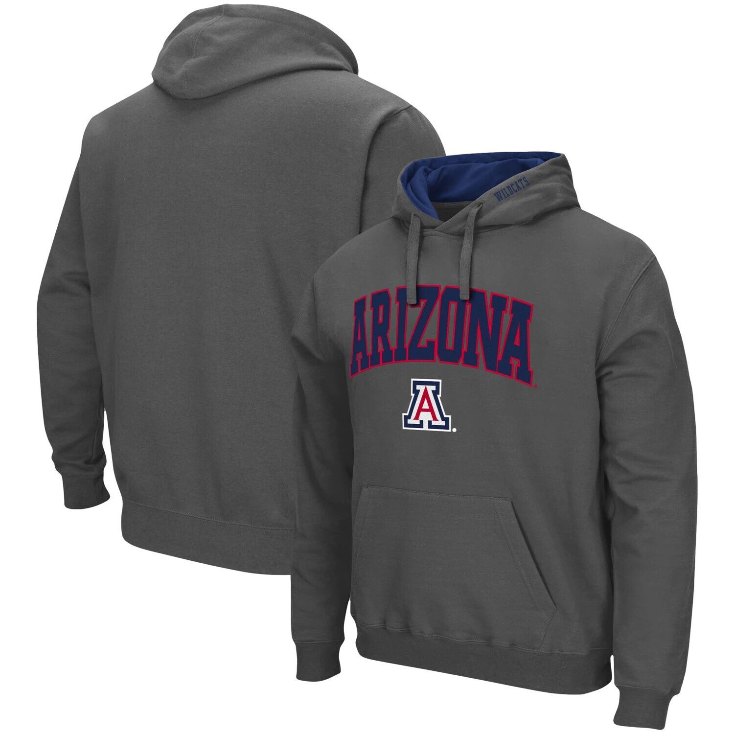 Мужской темно-серый пуловер с капюшоном Arizona Wildcats Arch & Logo 3.0 Colosseum
Мужской темно-серый пуловер с капюшоном Arizona Wildcats Arch & Logo 3.0 Colosseum