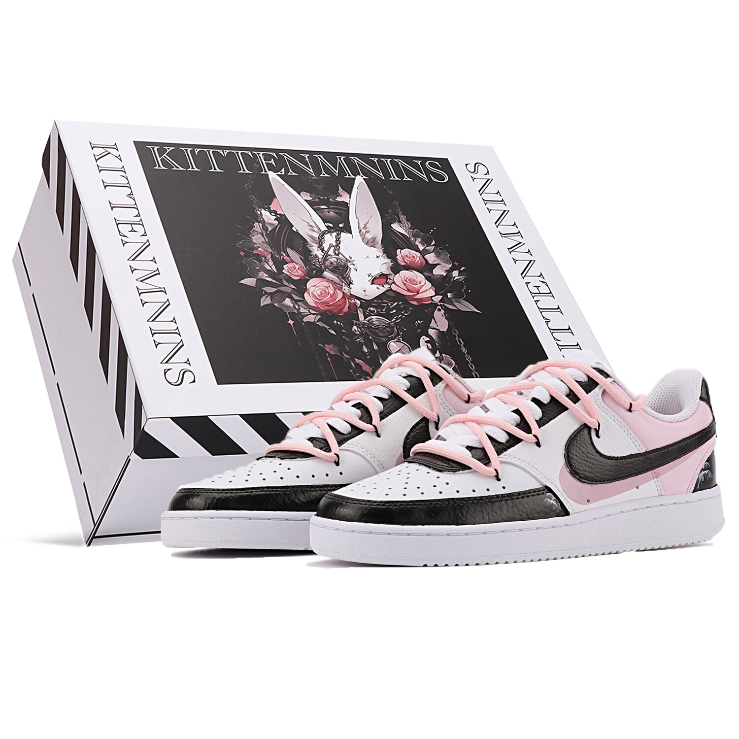 Кроссовки Nike Court Vision 1 Skateboarding Shoes Women's Low-top Black/pink, черный/розовый
Кроссовки Nike Court Vision 1 Skateboarding Shoes Women's Low-top Black/pink, черный/розовый