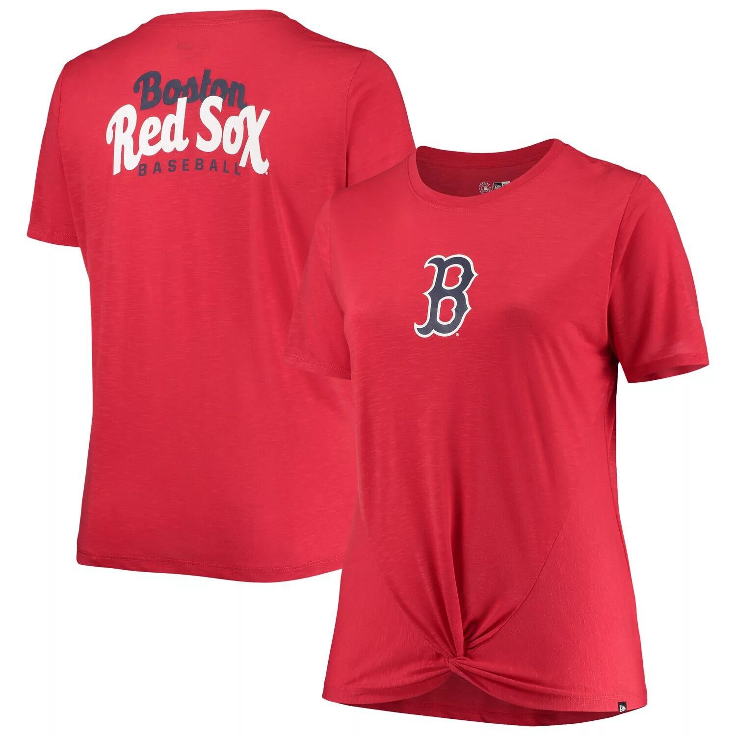 Женская красная футболка New Era Boston Red Sox размера плюс 2 с узлом спереди New Era
Женская красная футболка New Era Boston Red Sox размера плюс 2 с узлом спереди New Era