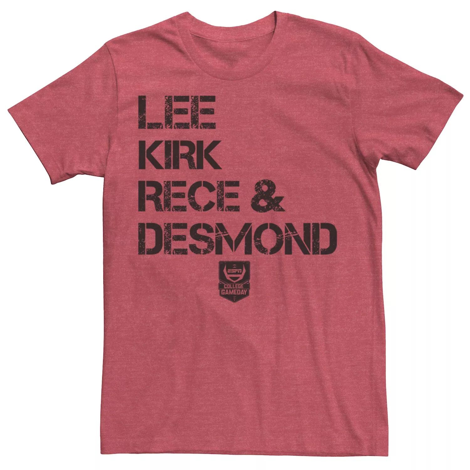 Мужская белая футболка с надписью ESPN College GameDay Lee Kirk Rece & Desmond Licensed Character, Белый
Мужская белая футболка с надписью ESPN College GameDay Lee Kirk Rece & Desmond Licensed Character, Белый