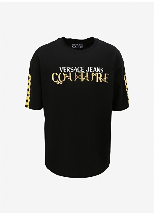 Черная мужская футболка с круглым вырезом 75GAHF01CJ00FG89 Versace Jeans Couture, черный
Черная мужская футболка с круглым вырезом 75GAHF01CJ00FG89 Versace Jeans Couture, черный