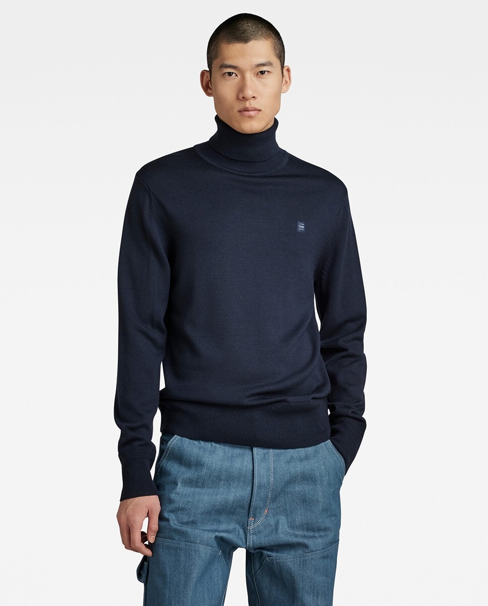 Мужской свитер Premium Core Turtle Neck Knit имеет прямой крой и воротник-стойку G-Star Raw, синий
Мужской свитер Premium Core Turtle Neck Knit имеет прямой крой и воротник-стойку G-Star Raw, синий